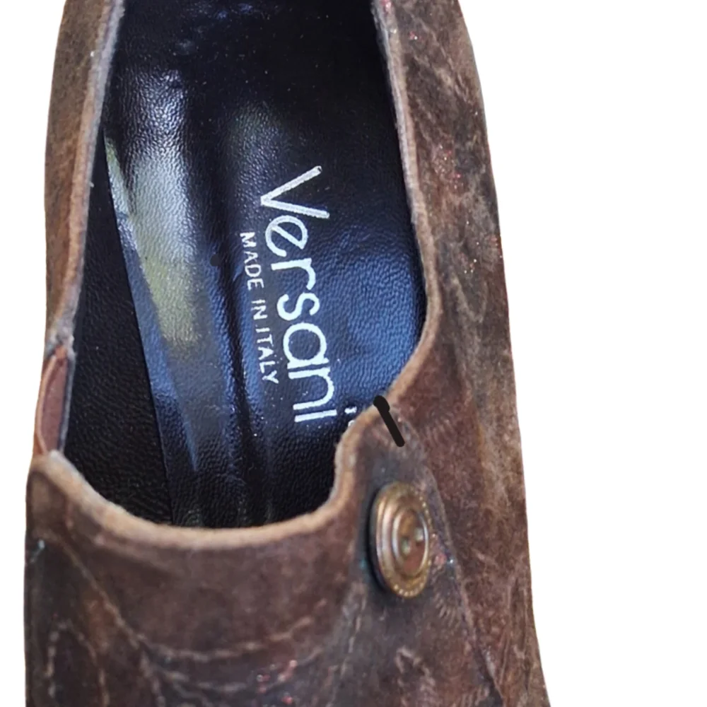 Versani Brown Suede Italian Dress Shoes Sz 7